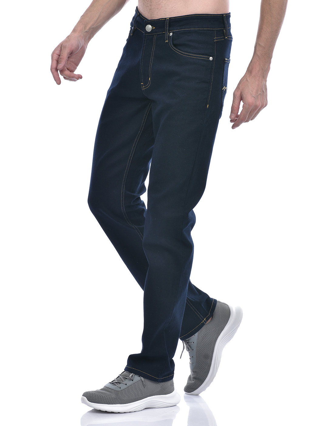 Numero Uno Men Solid Dark Blue Jeans